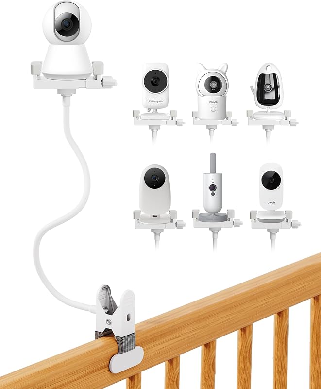 Soporte Universal para Monitor de Bebé GHB Camara,Philips Avent/Momcozy/ieGeek BOIFUN/GHB/Hellobaby,Soporte Flexible para Cámara de Bebé con Rosca 1/4",Compatible con la mayoría de vigilabebés