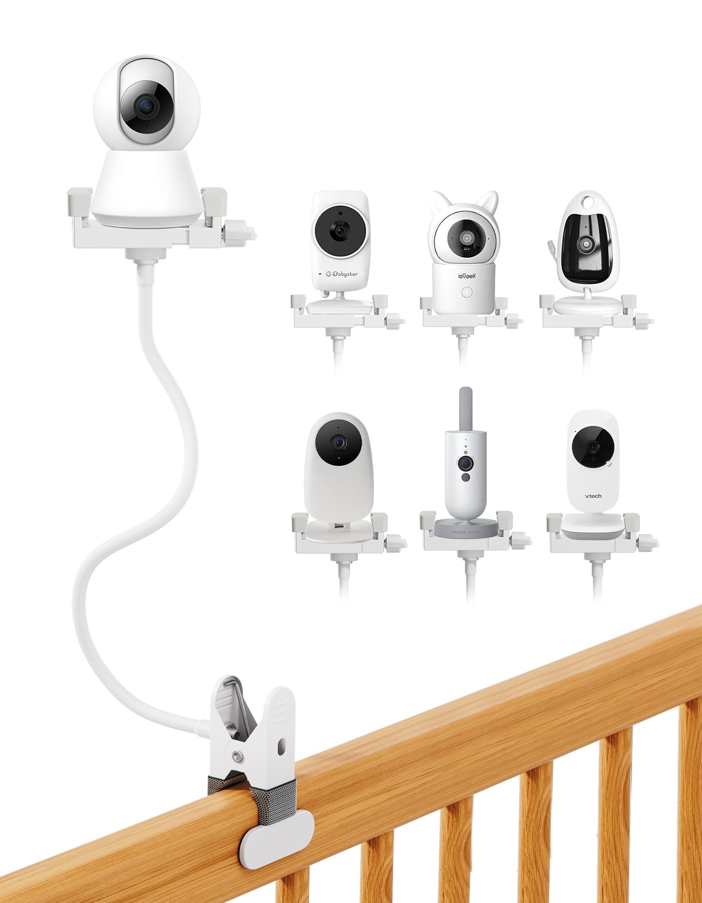 Universal Babyphone Halterung,Halterung für GHB Babyphone,Baby Kamera Halter Kompatibel für Philips Avent/Momcozy/ieGeek BOIFUN/GHB/Hellobaby Kamera,Handyhalter Monitor Holder Zubehör