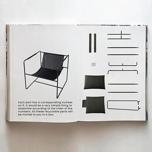 Miniatura 6 de Cfvyne Silla decorativa moderna, sillón simple con marco de metal, suave cojín de espuma triturada 35D, sillas relajantes para sala de estar,