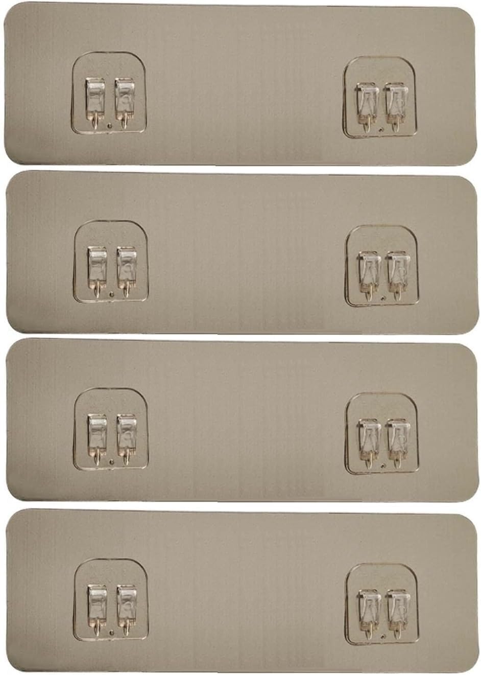 XENOTY Strong Self Adhesive Magic Sticker - Bathroom and Kitchen Hanging Racks Magic Sticker, Tissue and Towel Rack Hanging Adhesive Sticker - Only Sticker (Double Hook (20 x 7.5 cm), 4.00)