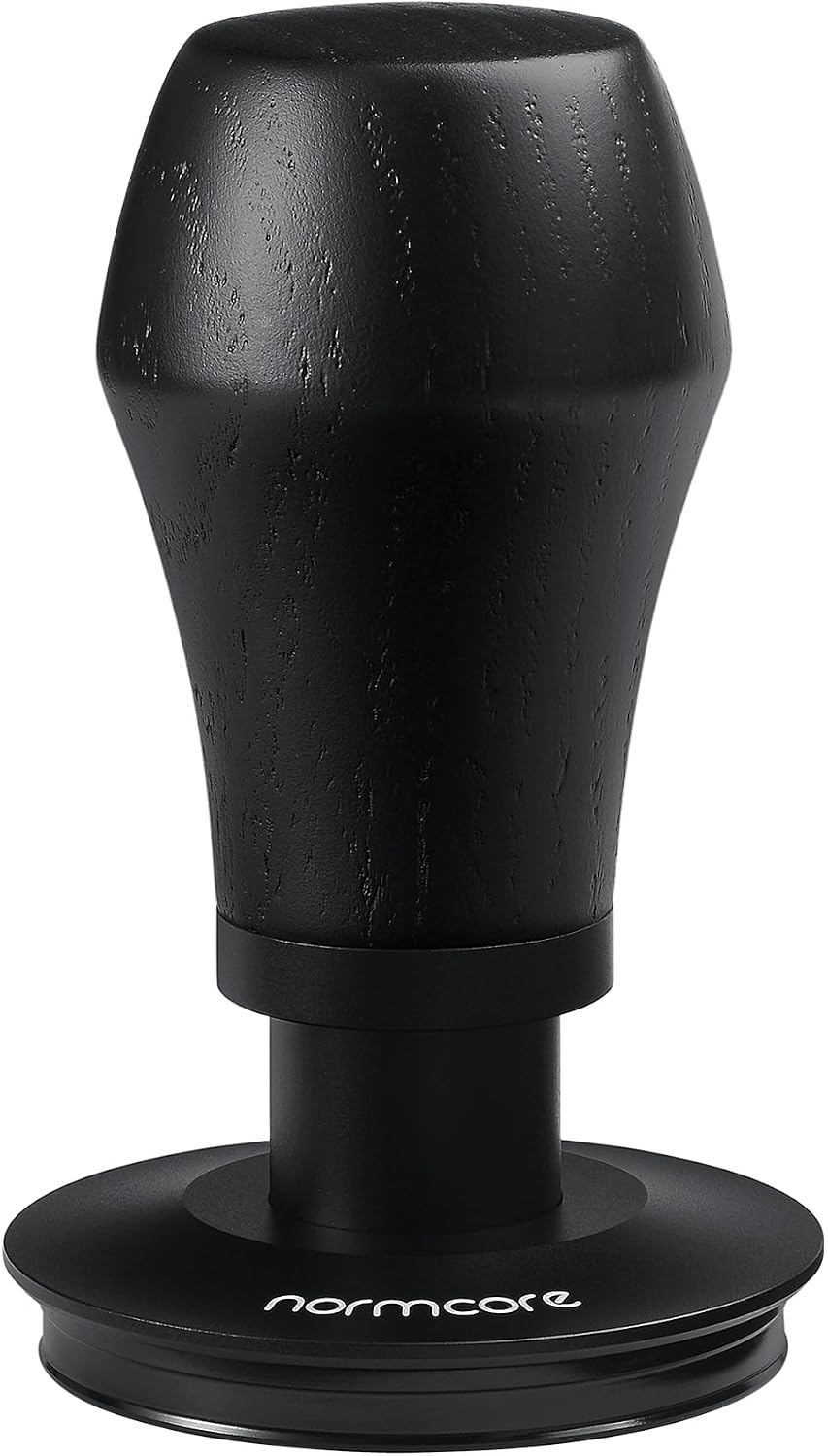 Normcore 53.3mm Espresso Coffee Tamper V4 - Spring Loaded Tamper With Titanium PVD Coating Ripple Base -15lb / 25lb / 30lbs Replacement Springs, Genuine Black Oak Wood Handle