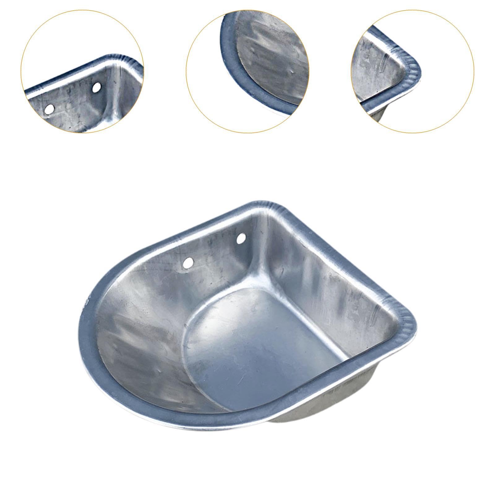 Futtertrog Aus Edelstahl für Schweine, Futterbecken, Futterbehälter, Tränkeschale, Konstruktion mit Großem Stauraum, Einfacher Aufbau, Geeignet für, Style D