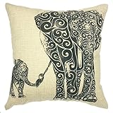 Onker Cotton Linen Square Decorative Throw Pillow Case Cushion Cover 18