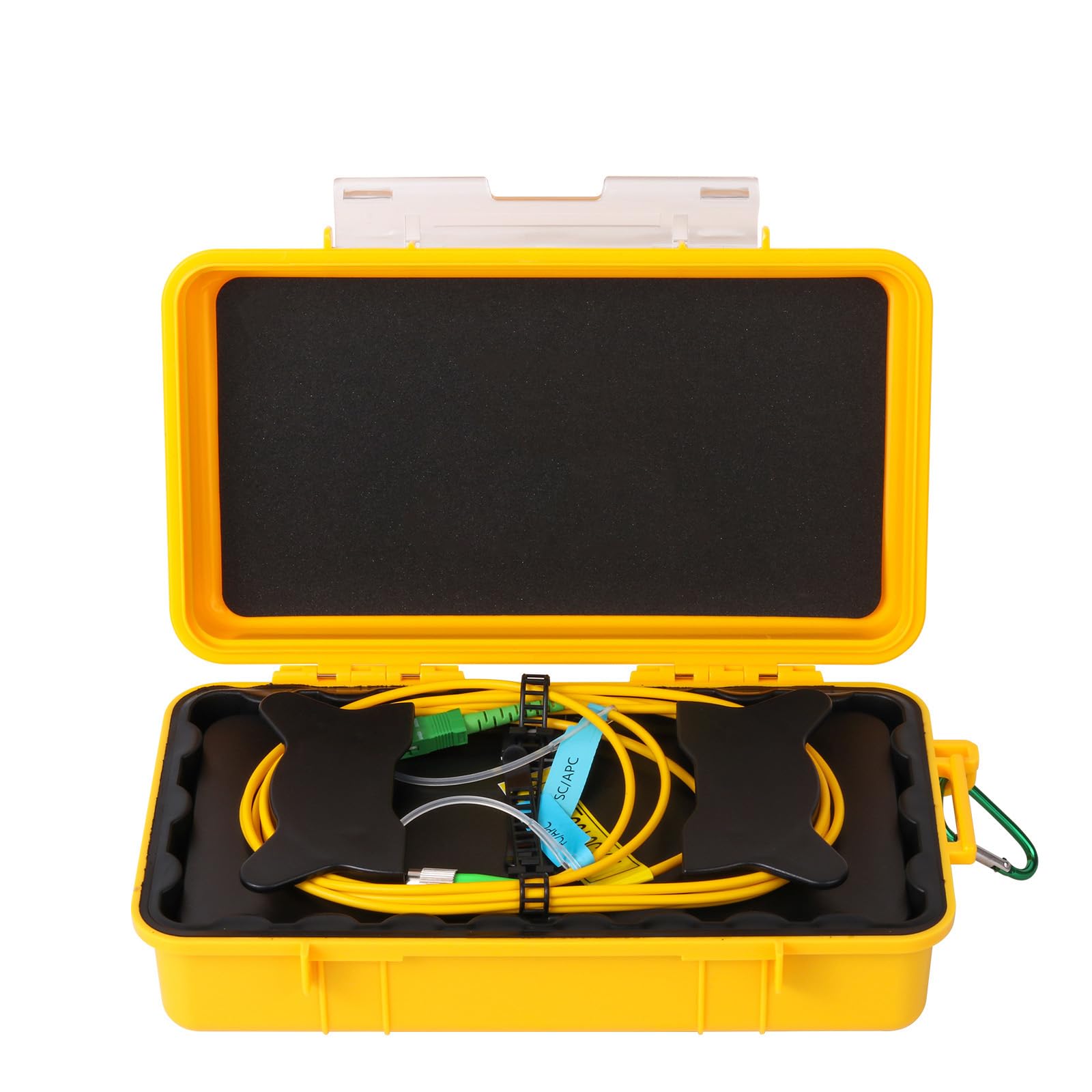 Cookinkitch 1000m OTDR Launch Cable Box, SC/APC to FC/APC Single Mode (9/125) Fiber Optic Dead Zone Eliminator for OTDR Testing FTTH Extension Cable