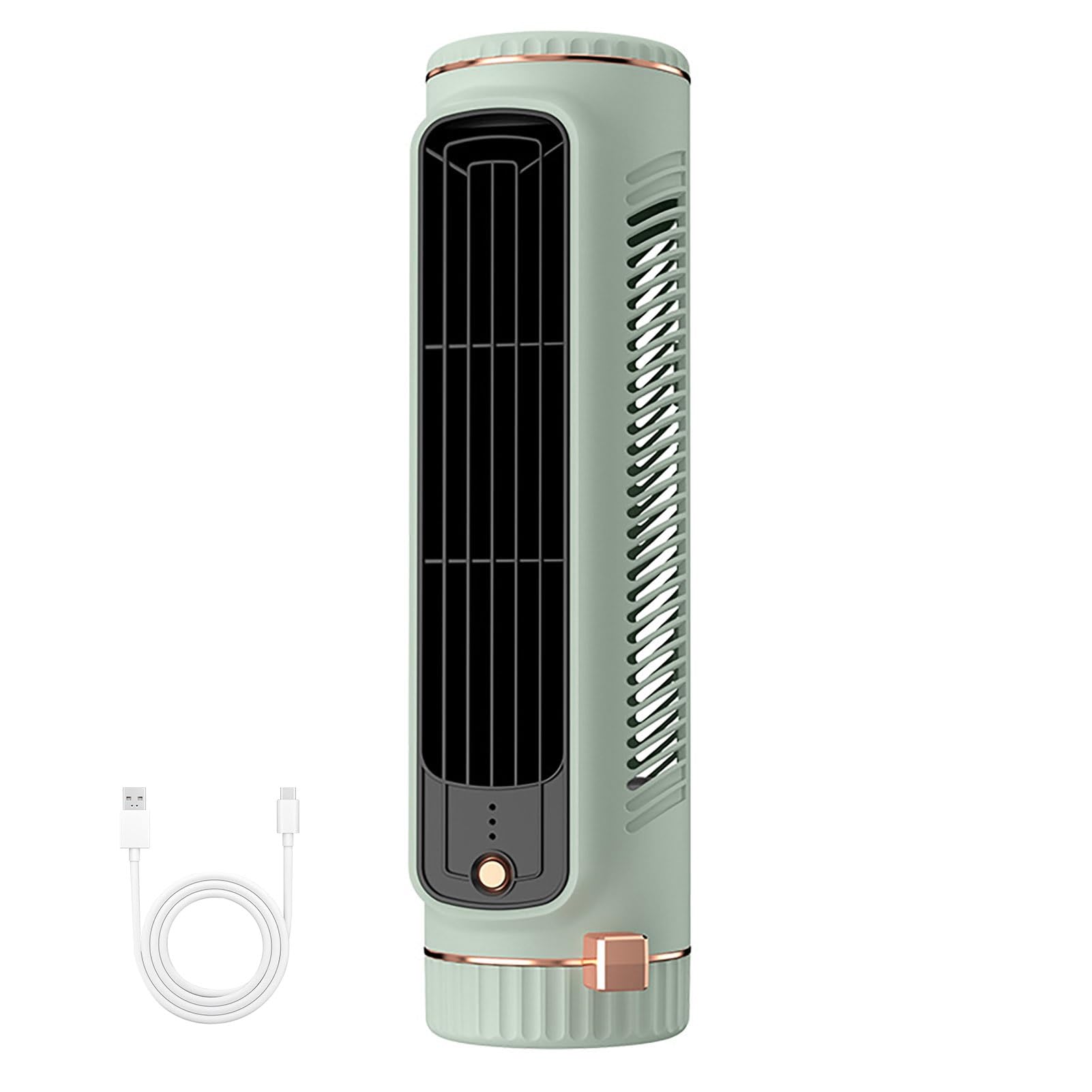 RetroNest Portable Air Conditioner,Quiet Tower & Cordless Desktop Fan, Adjustable 3 Speed Air Cooler USB Rechargeable Personal Cooling Fan for Car Bedroom Office Green