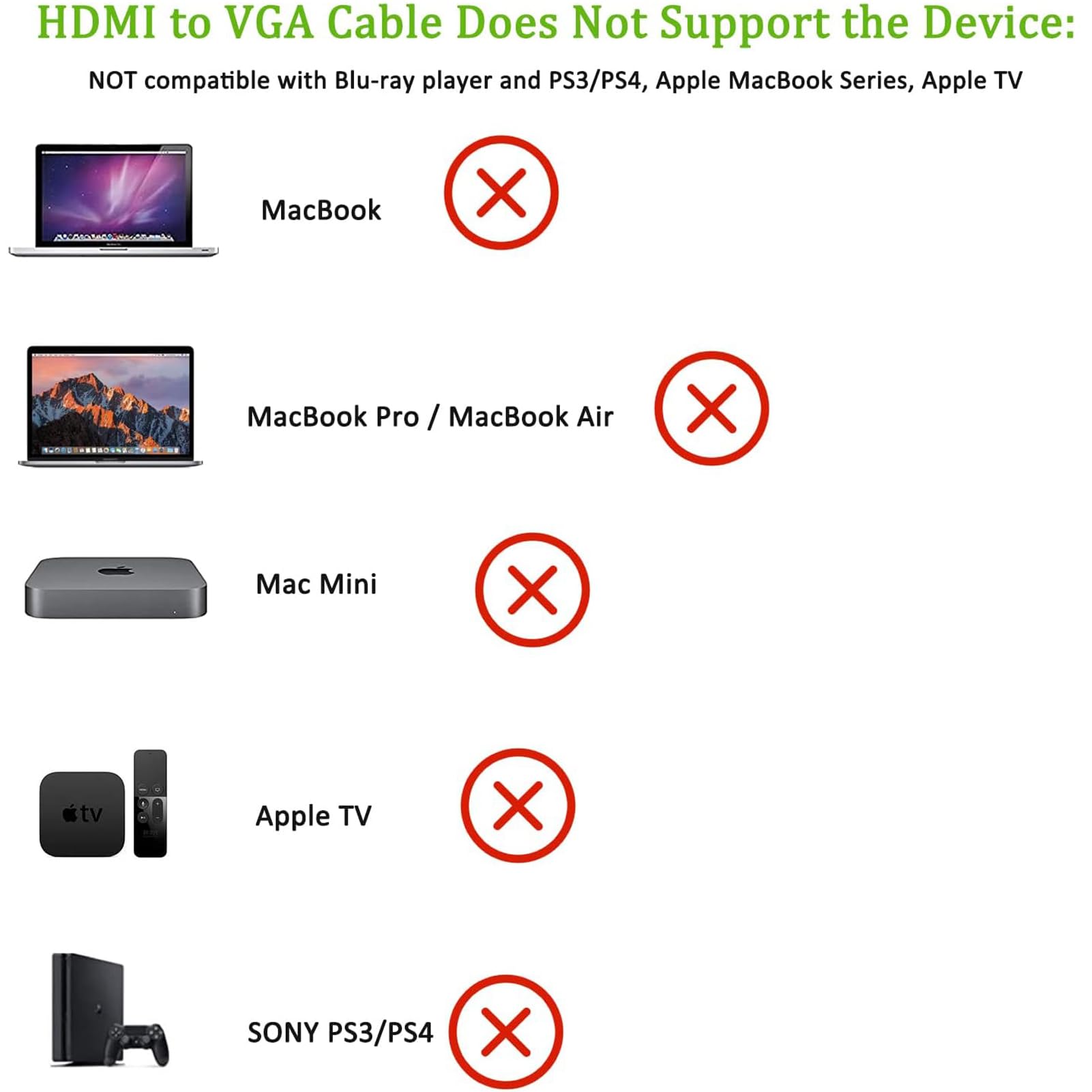 Cable HDMI a VGA de 3 pies, cable de monitor HDMI a VGA (hombre a macho) compatible con Raspberry Pi, Roku, computadora, computadora de escritorio, laptop, PC, monitor, proyector, HDTV y más, no 4