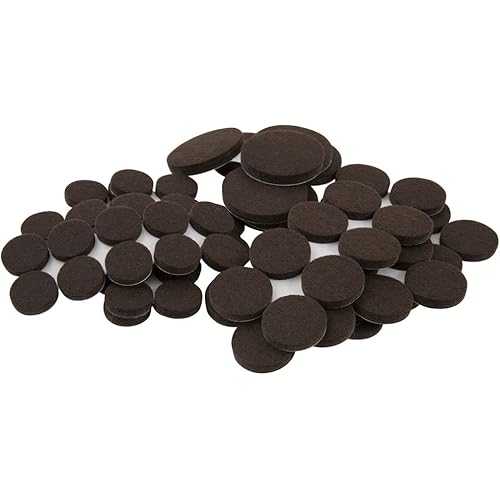 Soft Touch 80 Piece Pack in Walnut Brown, Self-Stick Heavy Duty Furniture Felt Pads in Two Sizes for Tables and Chairs. Protect your Hardwood Floors & Tile from Scratches