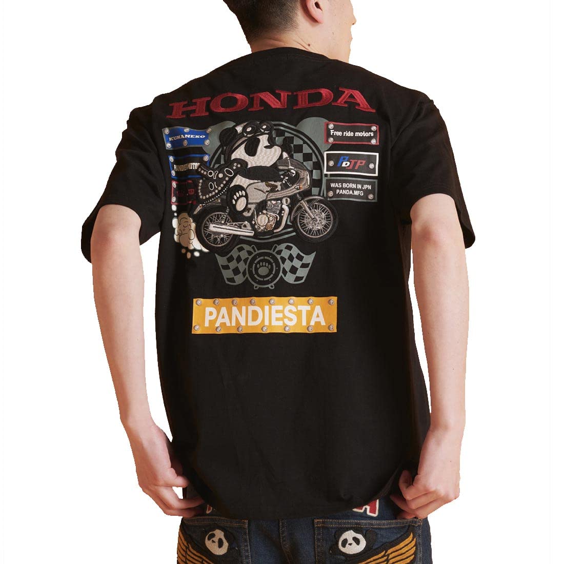 ホンダ Honda パンディエスタ PANDIESTA コラボ Tシャツ パンダ GB400TT 和柄 523502