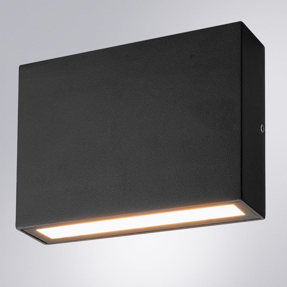 ARTE LAMP Wandleuchte außen LED 530 lm Up & Down, schwarz, IP54