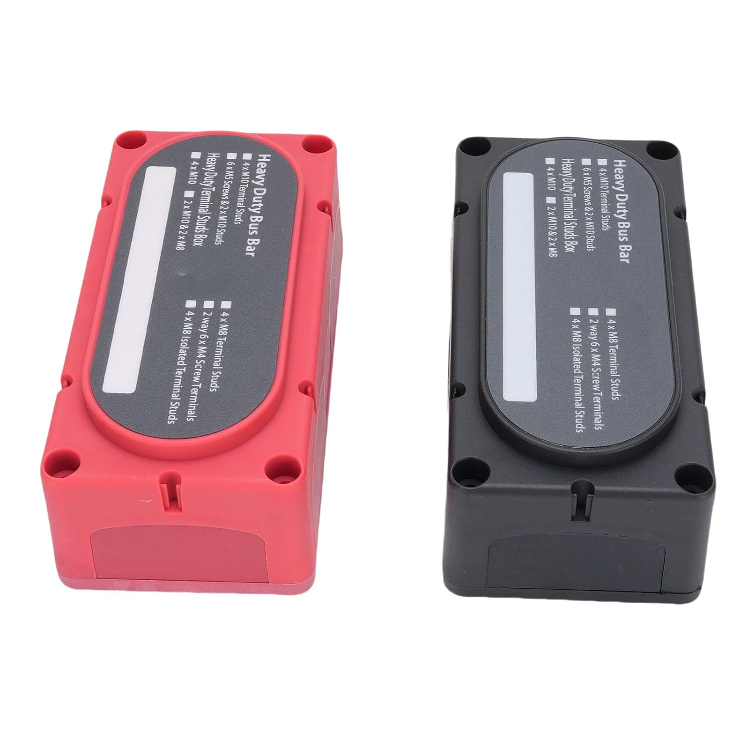 12V 150A Power Distribution Block, Bus Bar Terminal with 12 Way M8 Terminal and Retardant PC Base, for Automotive RV Marine Electrical Systems