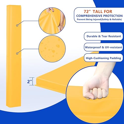 Miniatura 3 de VANCL Basketball Pole Padding Outdoor Square Pole Pad Wrap Around Square Pole Padding Waterproof Durable Basketball Pole Pads for Protection(Fit