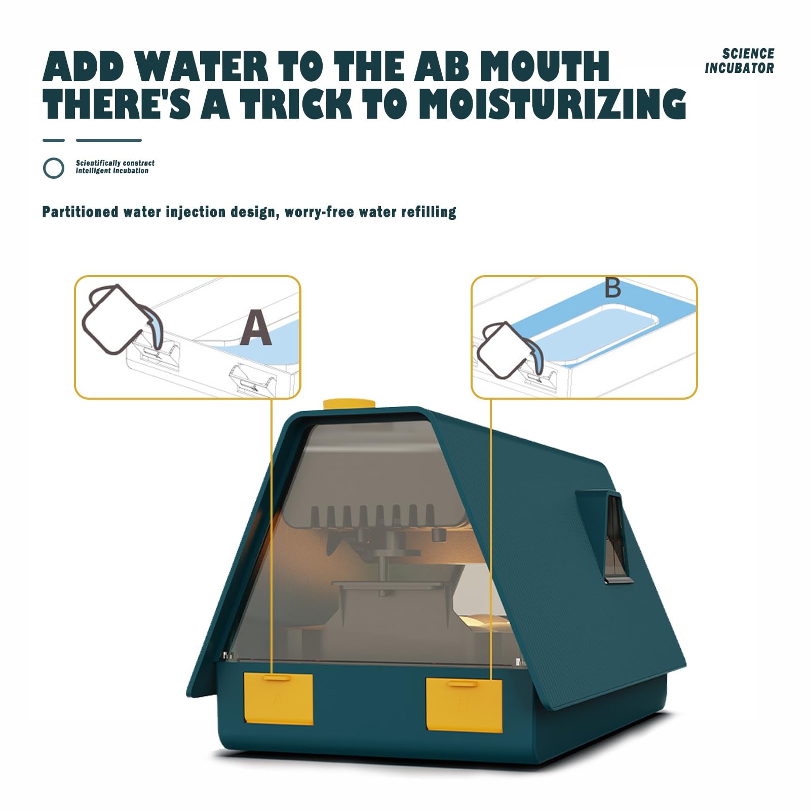 Incubatrici for 10 Uova Con Luci Atmosferiche Integrate Girauova Automatico, Finestra Di Visualizzazione E Presa D'aria Incubatrice Automatica for La Schiusa Dei Pulcini for Scienza Ed Educazione