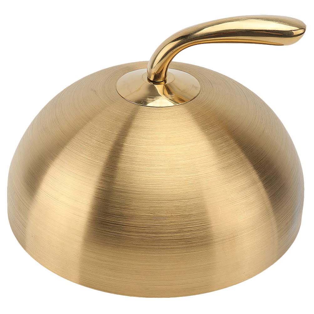 ERINGOGO Cheese Melting Dome 9inch,Stainless Steel Basting Cover,Serving Plate Dish Dome Steak Dome Cover,Golden Finish for Home Restaurant Grill