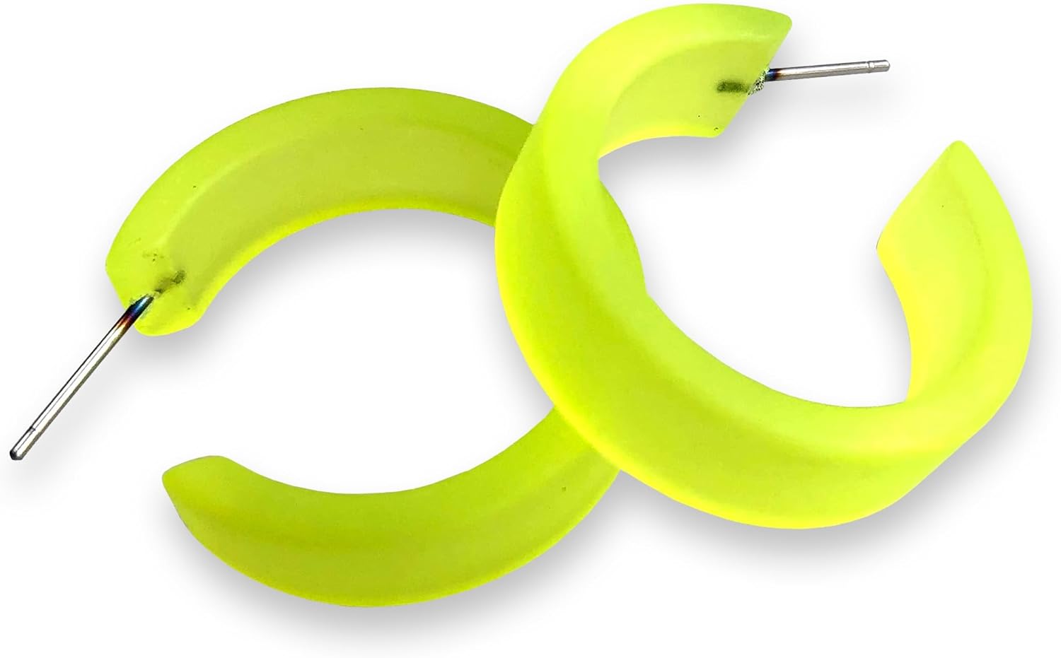 Leetie Lovendale Chandler Hoop Earrings, Lightweight & Hypoallergenic, Handmade Jewelry for Women, Round Circle Earrings, USA Made, Vintage Lucite Acrylic, 1.25” (30mm) Diameter