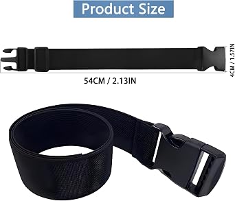 Backpack Straps with Buckles, Adjustable Chest Strap, Black 2 Pcs