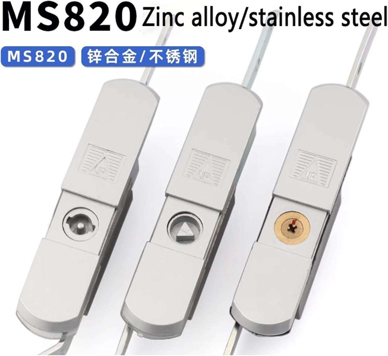 MS820 Upper and Lower Connecting Rod Lock Triangle Word Stainless Steel 1Pcs(Pink)