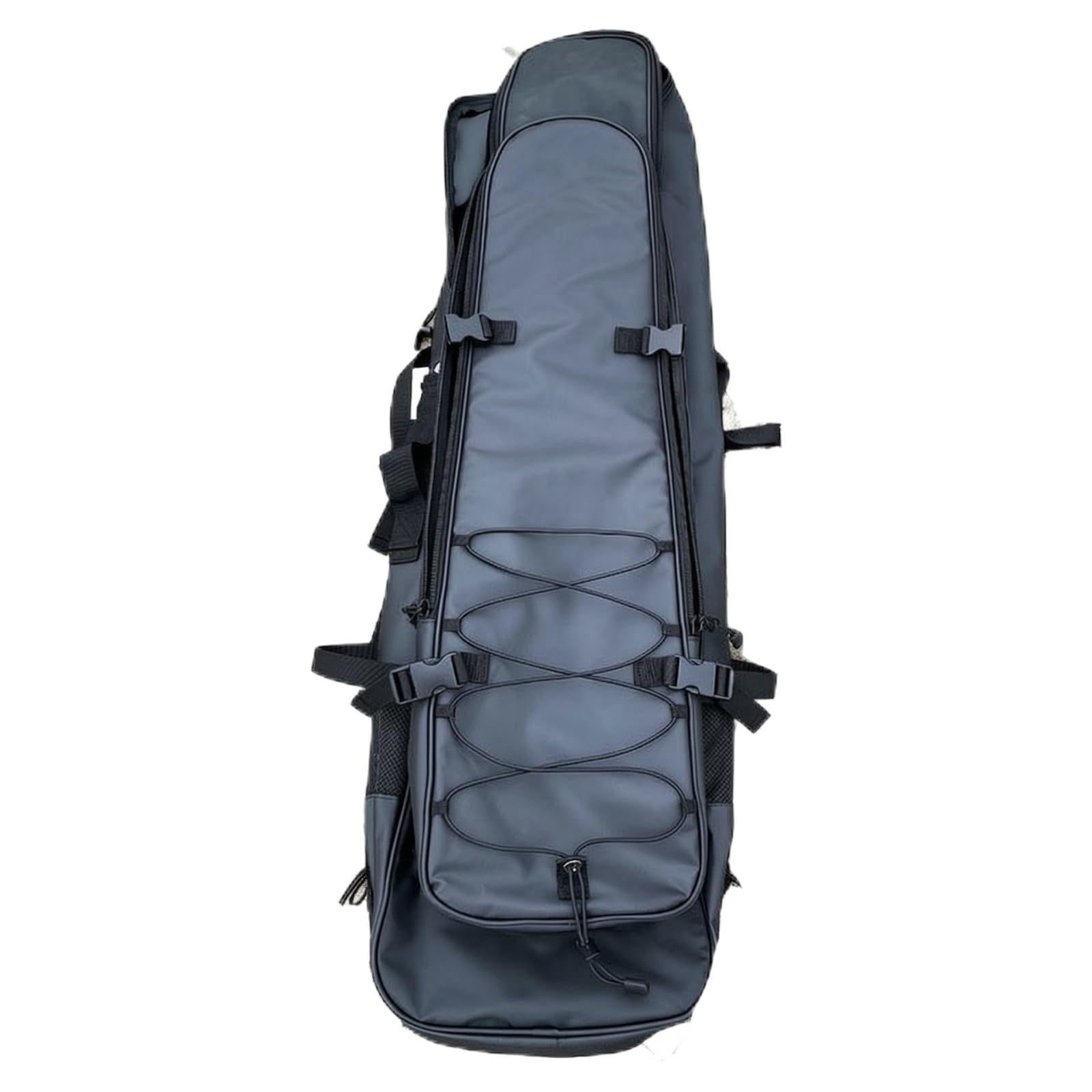 perfk Portador de Aletas Impermeable Mochila de Buceo Bolsa para Aletas Estuche para Equipo de Natación con PVC 500D y 50L Interior con Forro, Array, Negro, size to 2