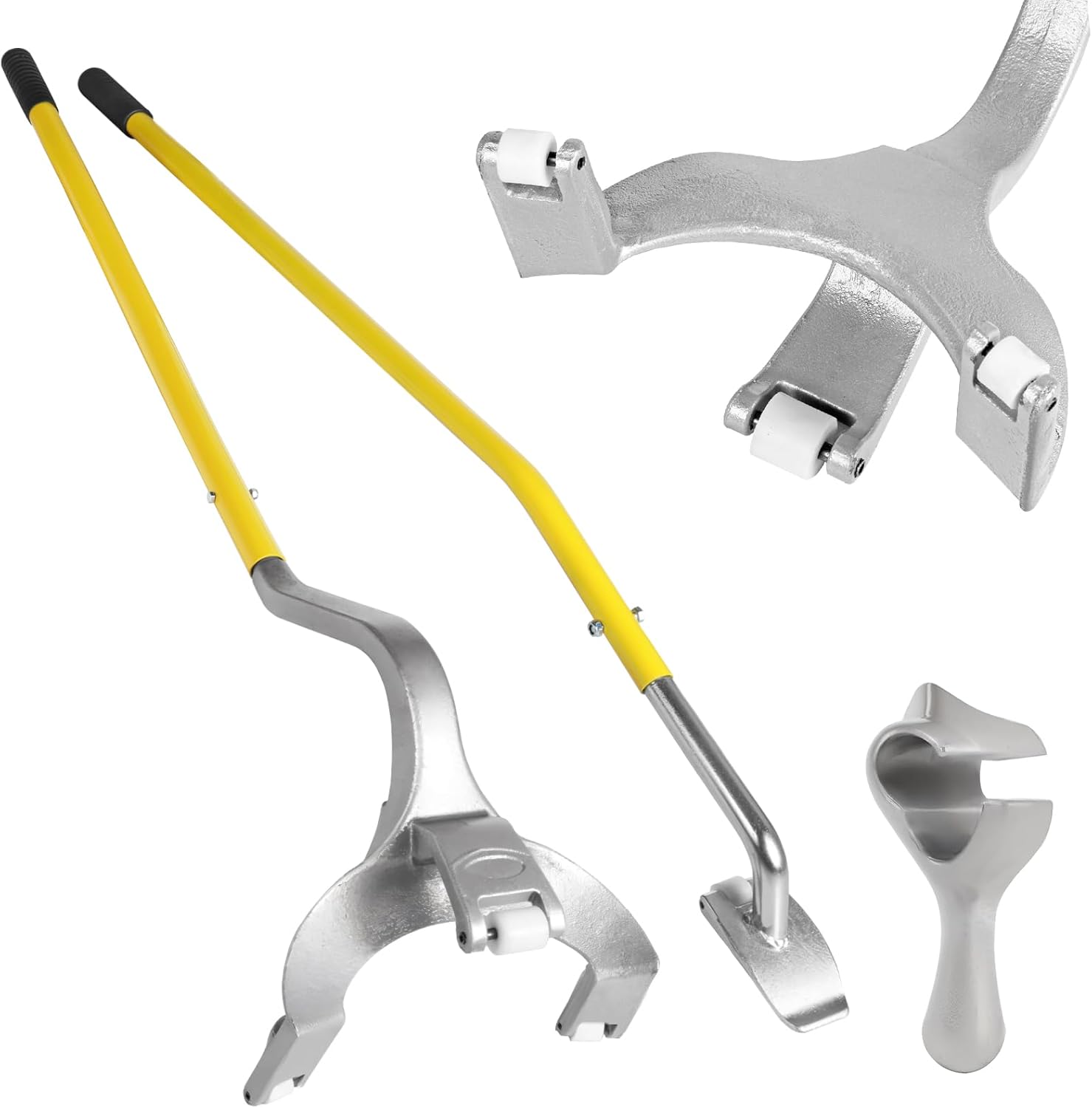 YELLOW JACKET Tire Mount Demount Tool, 22.5 to 24.5 inches, 3PCS Tire Changer Demount Tool Adapted to Aluminum and Steel Rims, with Extra Bead Keeper, Tire Changing Tools for Car Repairing, Yellow