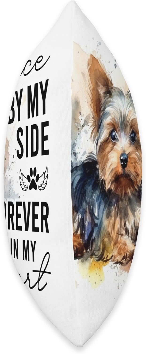 Dog Death Sympathy Gift Pet Memorial Gift Yorkie Throw Pillow