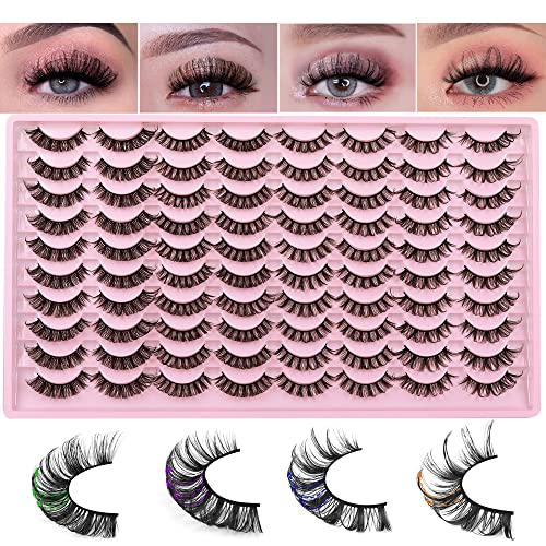 False Eyelashes Wholesale Fluffy Lashes 40 Pairs D Curl Strip Lashes 16mm Faux Mink Lashes Natural Look 4 Styles Wispy E