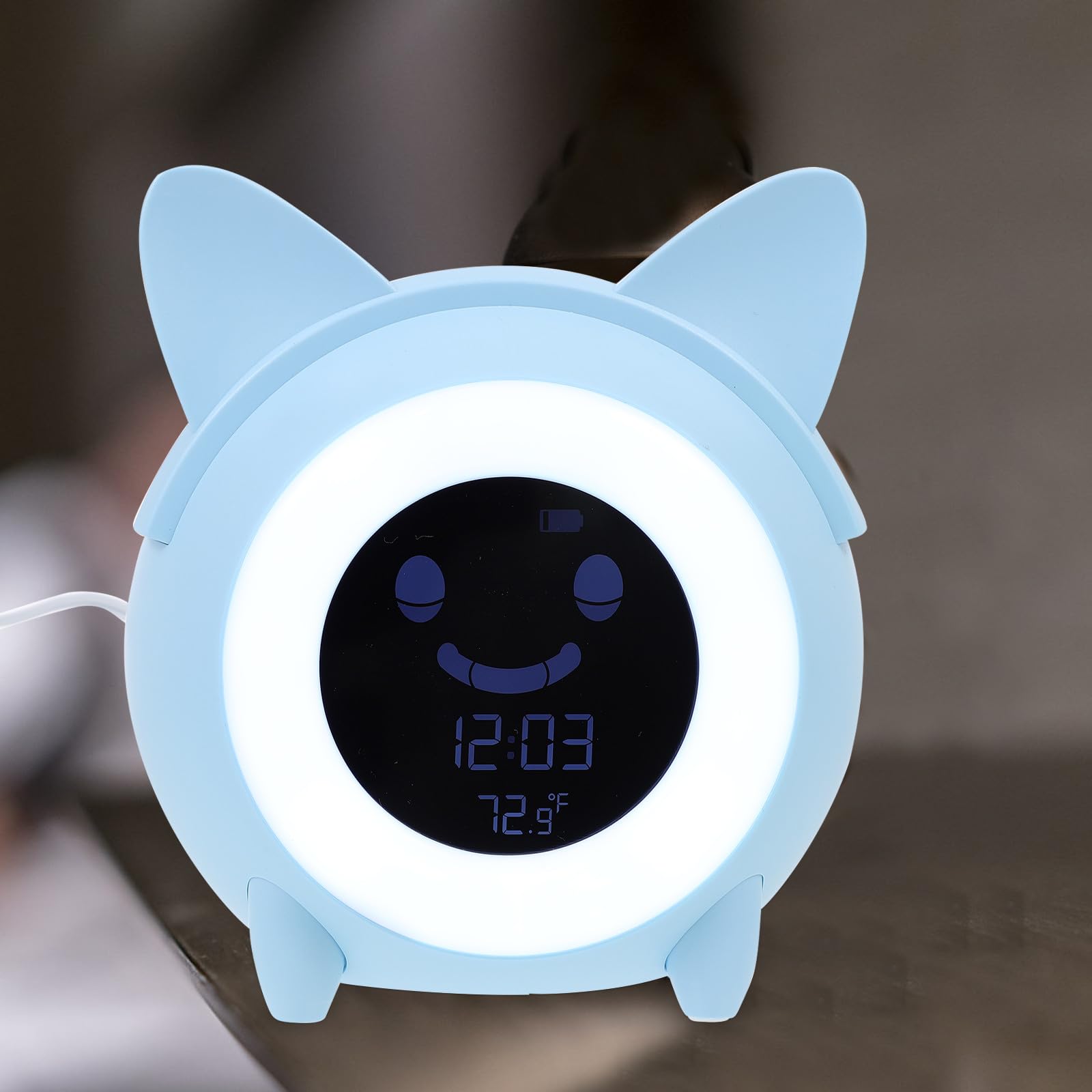 Hemobllo Kinderwecker Digital mit Nachtlicht Kunststoffgehäuse Modernes Design für Schlafzimmer und Wohnzimmer zu Hause