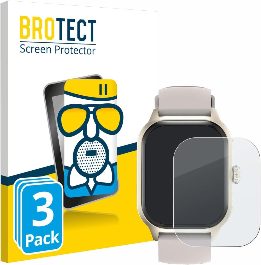 brotect Anti-Glare Glass Screen Protector Matte compatible with LAOYABB QS07 2.01" (3 Pack) - Anti-Scratch 9H Protection Film