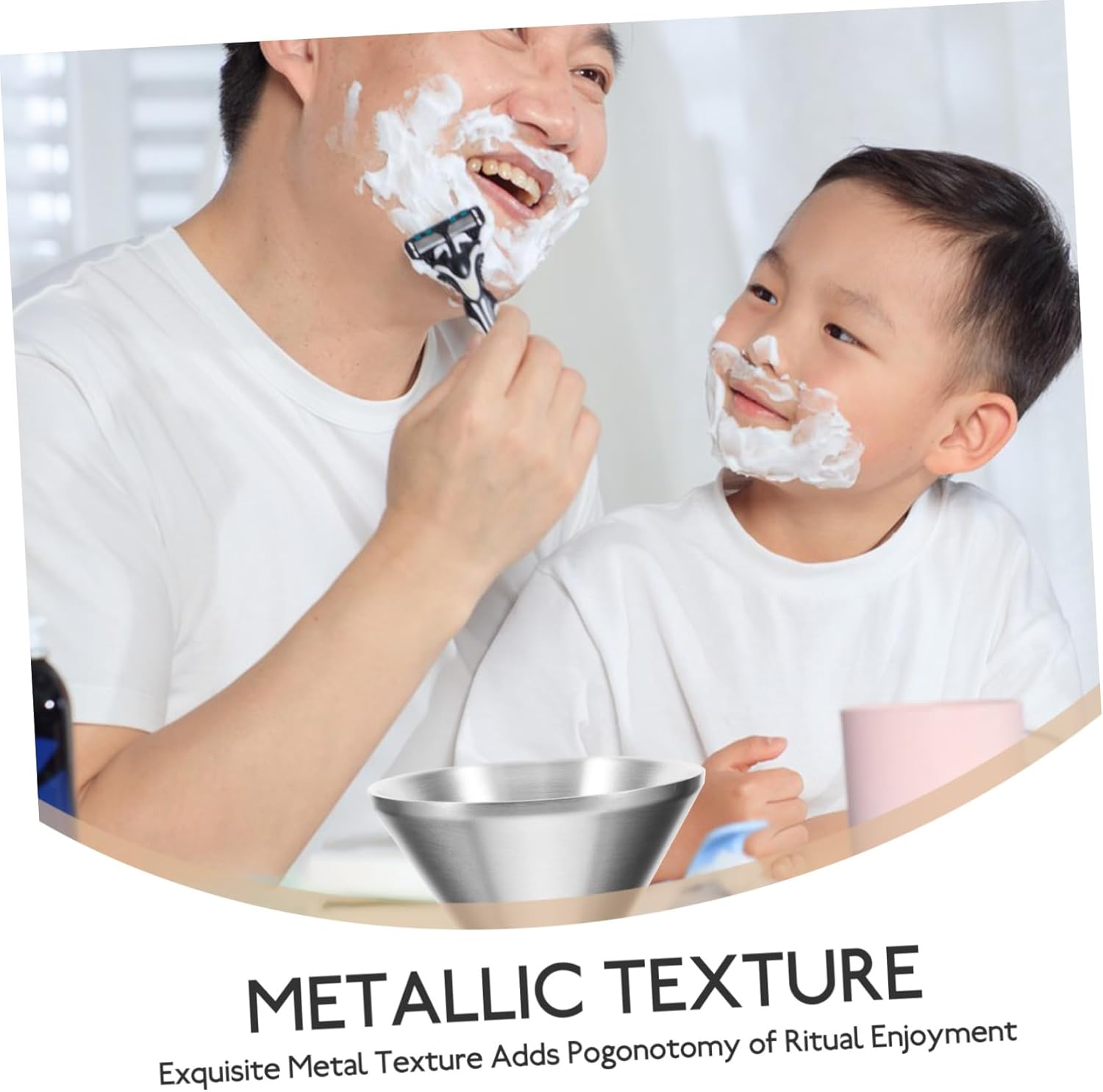 VICASKY 4pcs Marble Shave Soap Bowl Men's Shaving Mug Elegant Razor Bowl for Daily Use