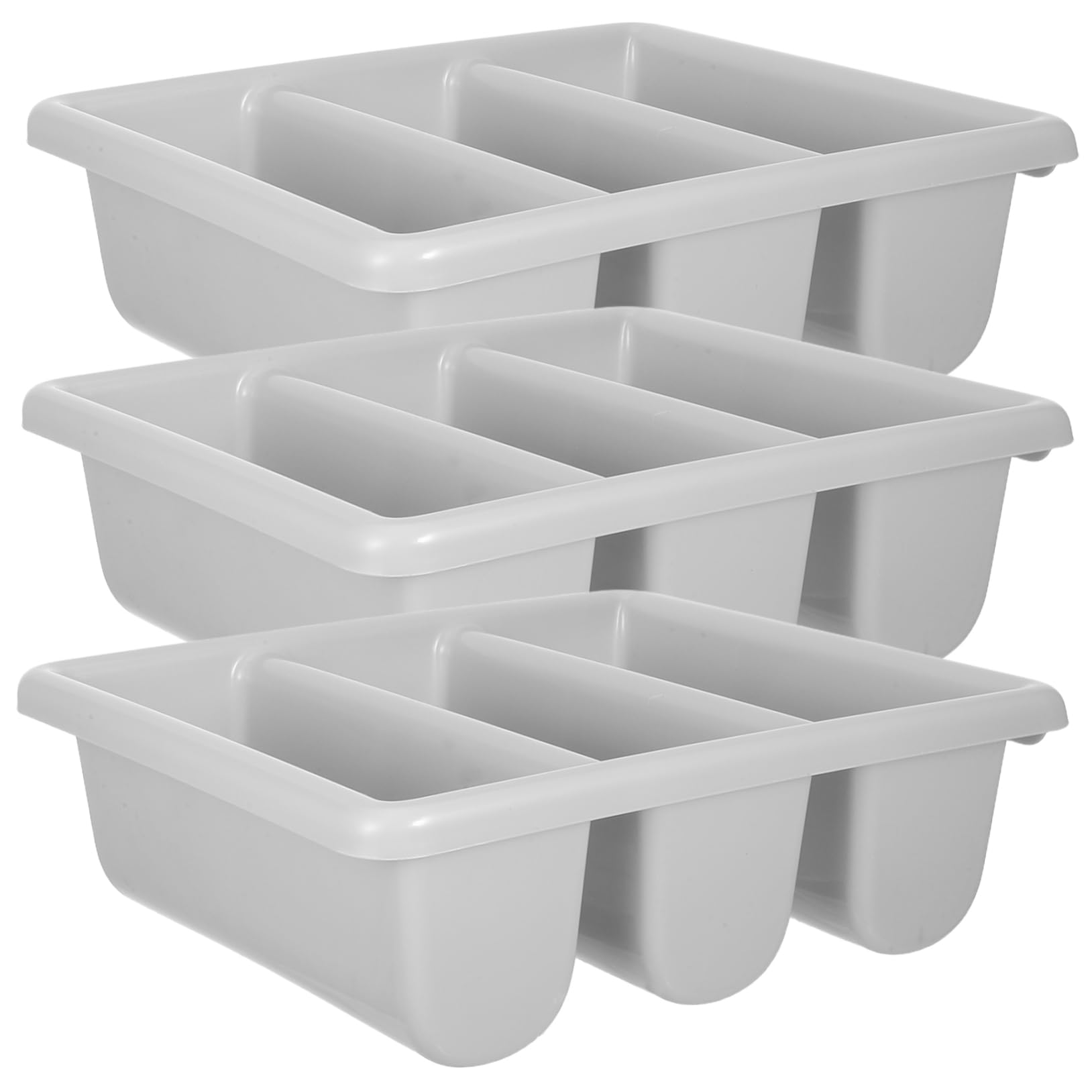 Étagère à chaussures simple et empilable Alipis, lot de 3 boîtes en plastique gris pour entrée