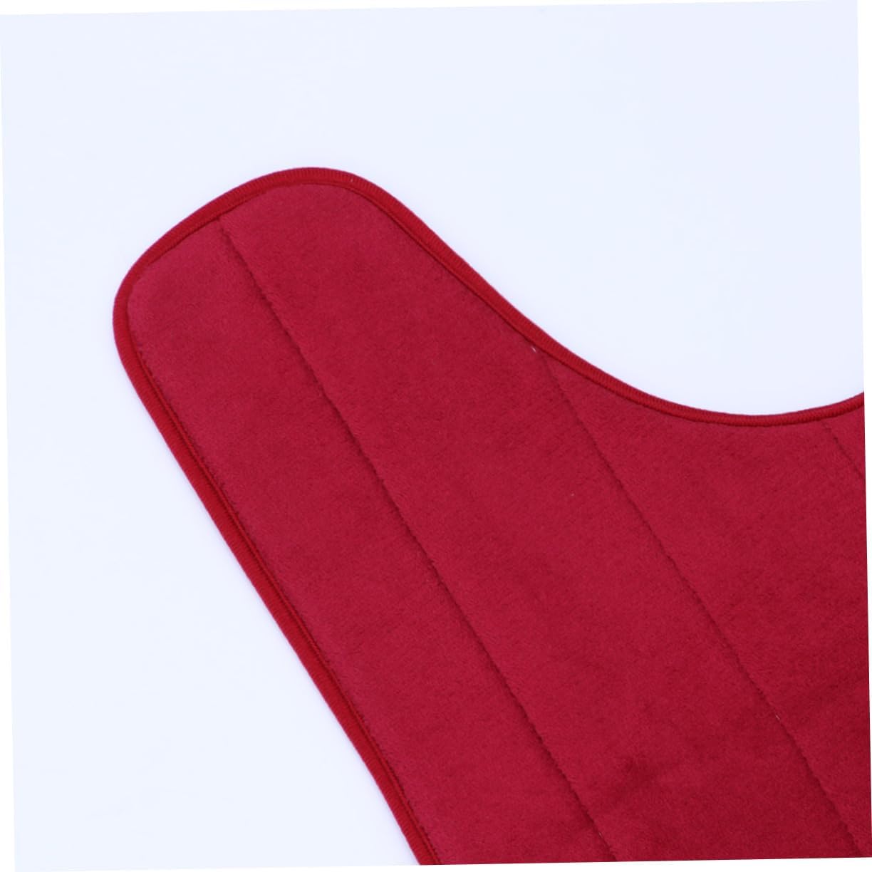 Hemobllo U-Shaped Toilet Seat Cover Pads Stretchable Washable Memory Foam Non-Slip Bathroom Mat for Universal Toilets Soft and Comfortable Design Wine Red