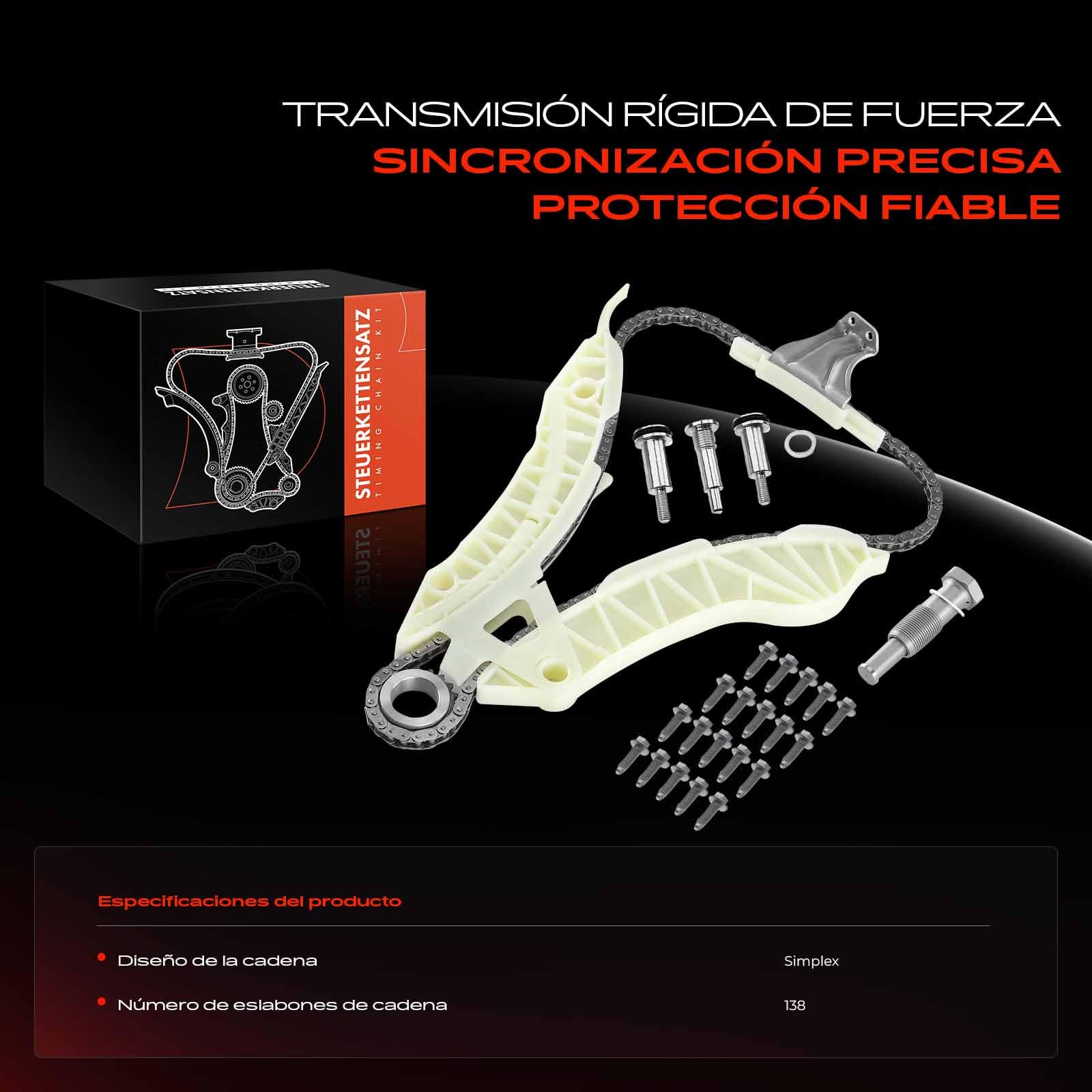 Frankberg Kit de cadena de distribución 11217588996 | Compatible con: DS5, M.i.n.i Convertible R57, 2008 I CU, C5 III Ruptura RW, Tipi de socio, 207 SW WK, 508 I 8D