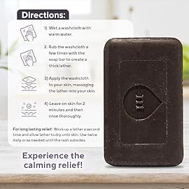 Marie Originals Eczema Face Soap Body Wash Bar - All Natural Psoriasis, Dermatitis Treatment for Dry Itchy Flaky Skin Relief - Gentle Detoxifying, Healing, Anti-Itch, Cleansing Skincare (Pack of 2)