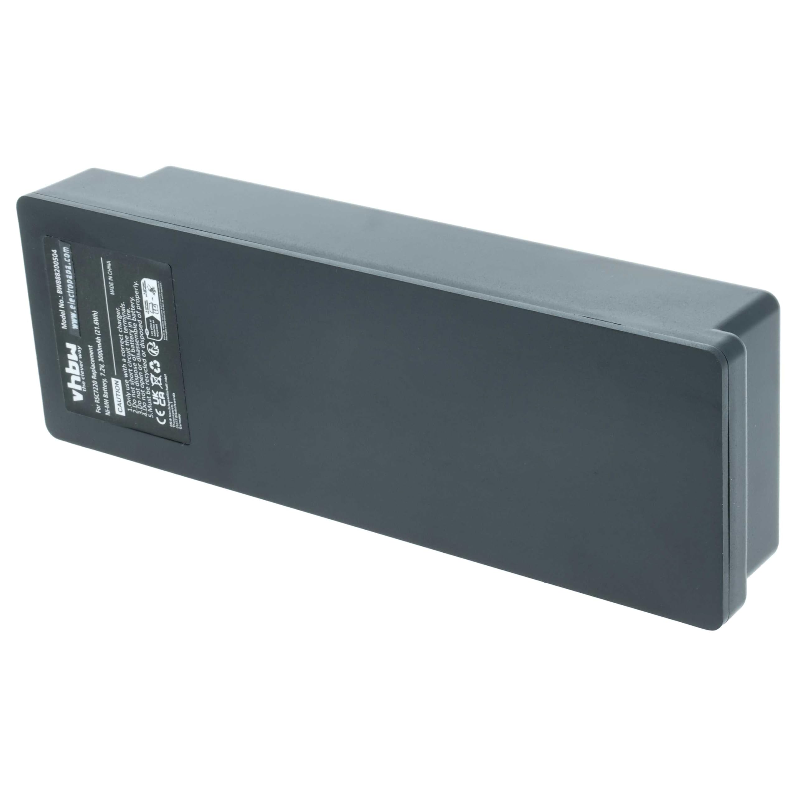 vhbw 2x batteria sostituisce Scanreco RSC7220 per Radiocomando Industriale, Telecomando (3000mAh, 7,2V, NiMH) - Nero