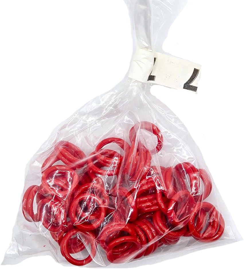 Pack of 100, Size 7, 7/16" inch Spiral Leg Bands (Available in Red, Light Blue and White) (Light Blue)