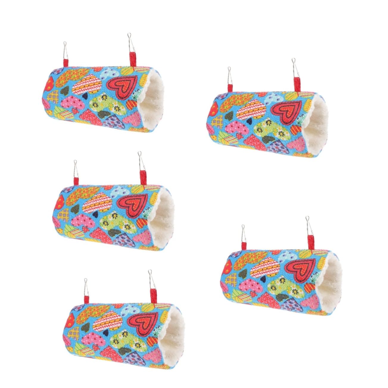 Supvox 5st Papageien-Tunnel-hängematte Guinea-hängematte Igel Spielzeug Haustier Spielzeug Warmes Hamsterhaus Spielzeug Für Igel Hamster Warm Meerschweinchen Spielzeug Für Sittiche Plüsch