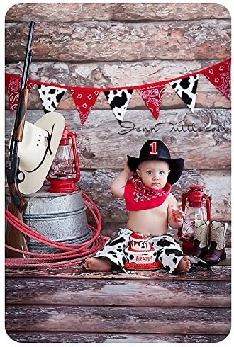 Baby Boys First Birthday Cake Smash Deluxe Cowboy Set
