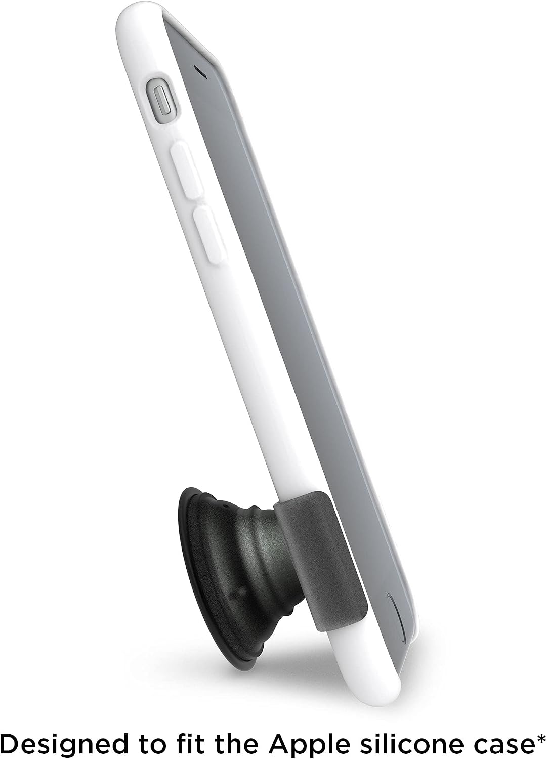 PopSockets PopGrip Slide for iPhone 11 Apple Silicone Case - Black Haze