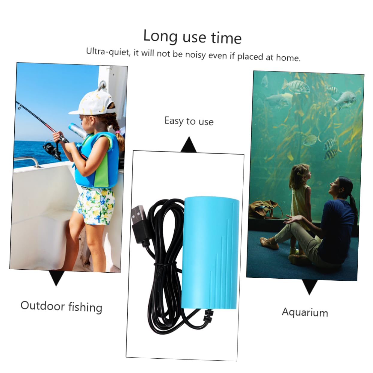 Mipcase 2piezas Mini Bomba De Aire USB para Acuario Silenciosa y Aumenta Peceras para Uso Casa y Oficina