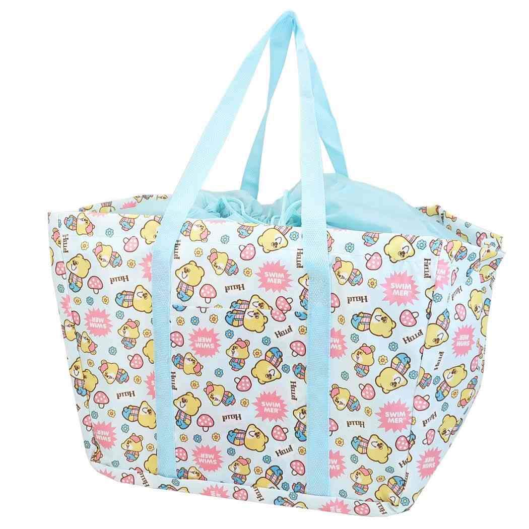 スイマー SWIMMER[レジかごエコバッグ]お買い物バッグ/きのこ ブルー