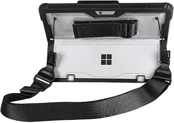 Clear Case for Surface Pro 8 13 inch with Pen Holder, Heavy Duty Shockproof Military-Grade Rugged Case for Surface Pro8 with Kickstand and Hand/Shoulder Strap