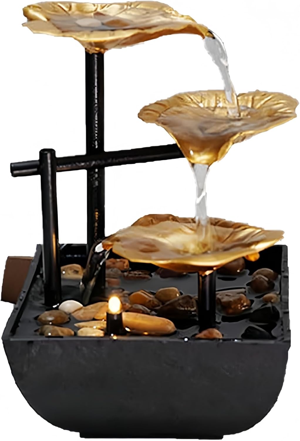 Tabletop Water Fountain Indoor - Water Fountain Decor for Meditation, Relaxation for Yoga, Study, Tea, Living Room, Office, Beauty Club Decor
