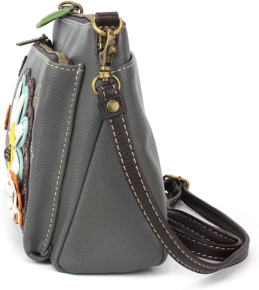 CHALA RFID Protected Vegan Leather Deluxe Crossbody Bag with Adjustable Straps - Image 3