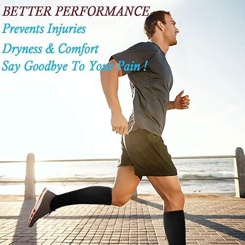 Miniatura 3 de Calcetines unisex de compresión graduada de cobre para mejorar la circulación, 8 pares de 15-20mmHg de compresión, para correr, atletismo y ciclismo