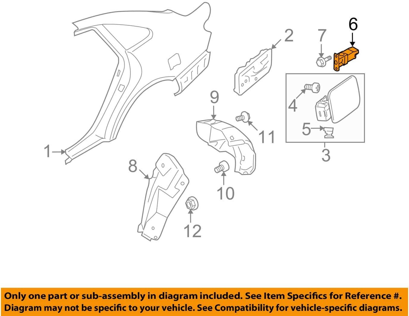 Genuine OEM 95720-3L000 Opener - Fuel Filler Door / 957203L000 for Hyundai Azera 06-11