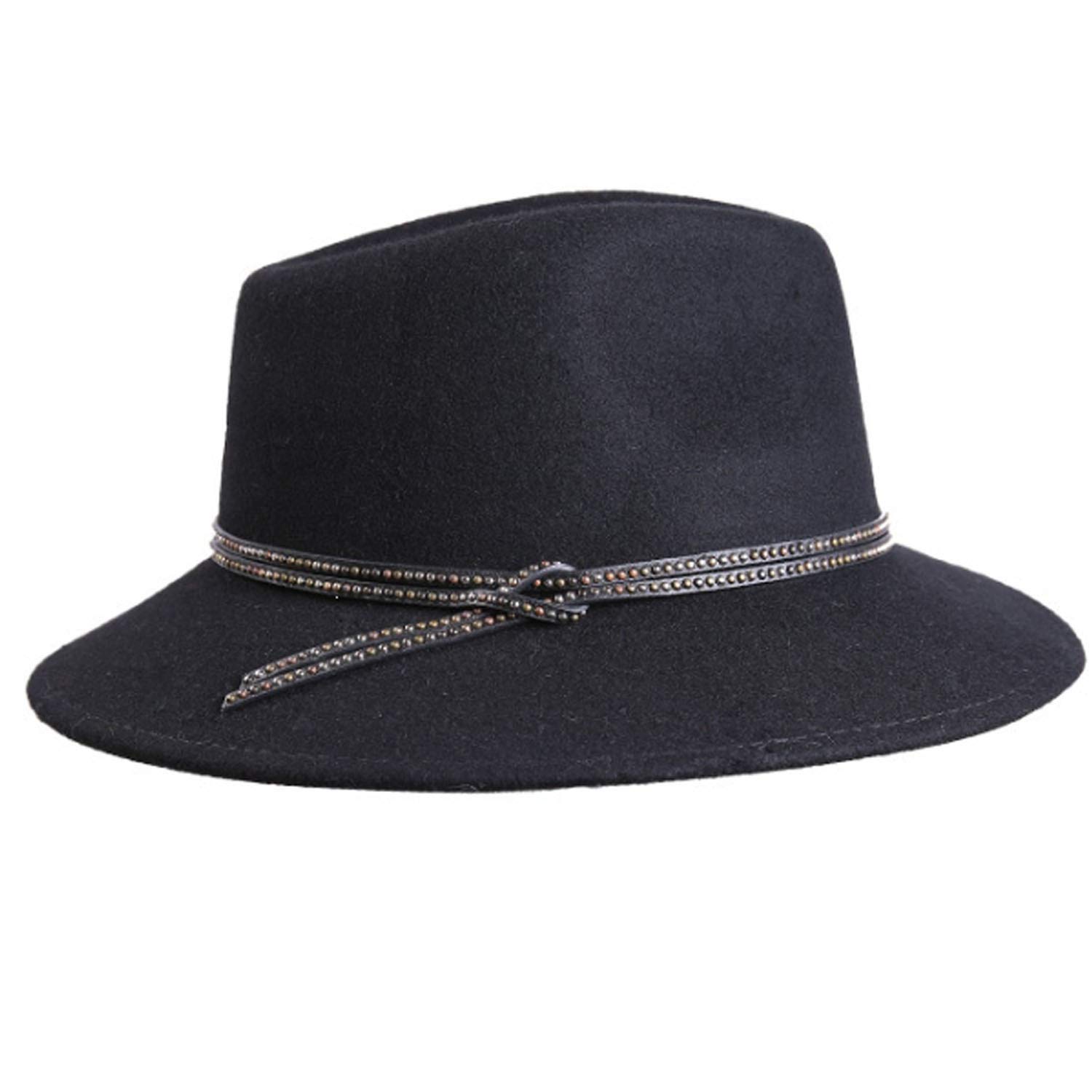 Sombrero Otoño Invierno Moda Top Sombrero Liso Ajustable Jazz Tapa Pareja Tendencia, Mejor Comodidad/Black/Medium