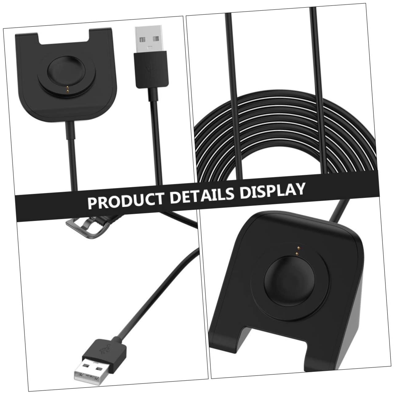 Hemobllo 3pièces Adaptateur De Charge Compatible pour Montre Connectée Gen Gen Chargeur TPE Pratique Et Stabile pour Bureau Et Voyage