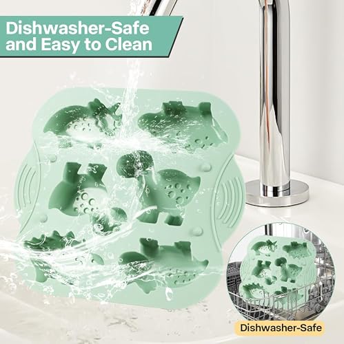 2-Pack Silicone Dinosaur Mold, Multi-Purpose Jello Molds for Kids, Dinosaur Silicone Mold for Chocolate, Dinosaur Baking & Crafting Tool for Cake, Candy, Jello, Ice Cubes - Thumbnail 6