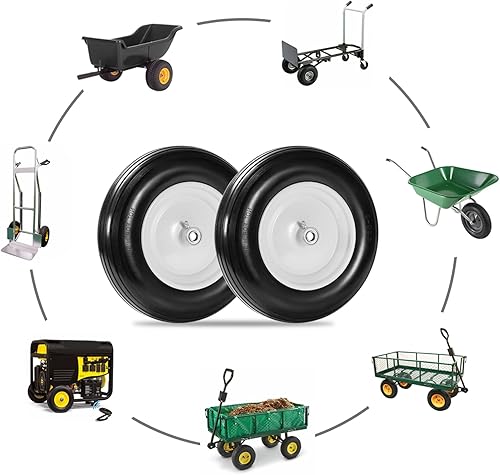 Miniatura 6 de Carretilla de 14.5 pulgadas, neumático plano libre para carretilla de 4.804.00-8, 3.502.50-8, 4.00-6, 4.00-8, ruedas de carretilla para carretilla