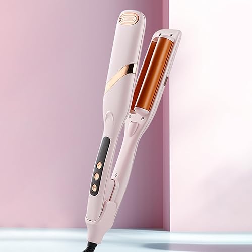 Miniatura 6 de Onduladora de cabello rizadora, herramienta de pelo antiquemaduras con 5 temperaturas ajustables y pantalla LED, 1.25 pulgadas para cabello corto,