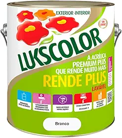 Tinta Acrílica Premium Lavável Rende Plus Lukscolor 3,6l (Palha)