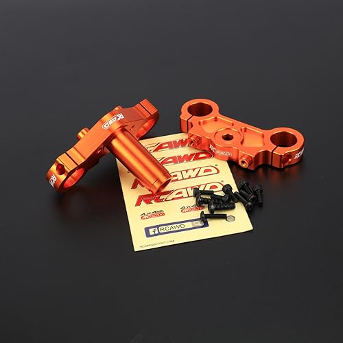 Miniatura 5 de RCAWD Juego de abrazadera triple de aluminio para piezas de actualización Promoto-MX LOS364006 (Naranja)